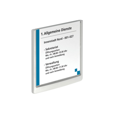 Türschild Click Sign, 149x148,5mm, weiß DURABLE 4862 02 Türschild Click Sign, 149x148,5mm, weiß DURABLE 4862 02
