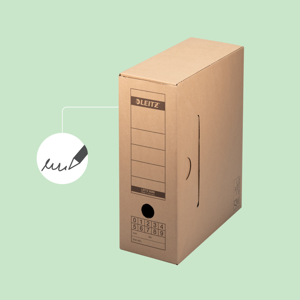 Kartonbox, Versandbox, Dokumentbox, Aufbewahrungsbox, Leitz-Box