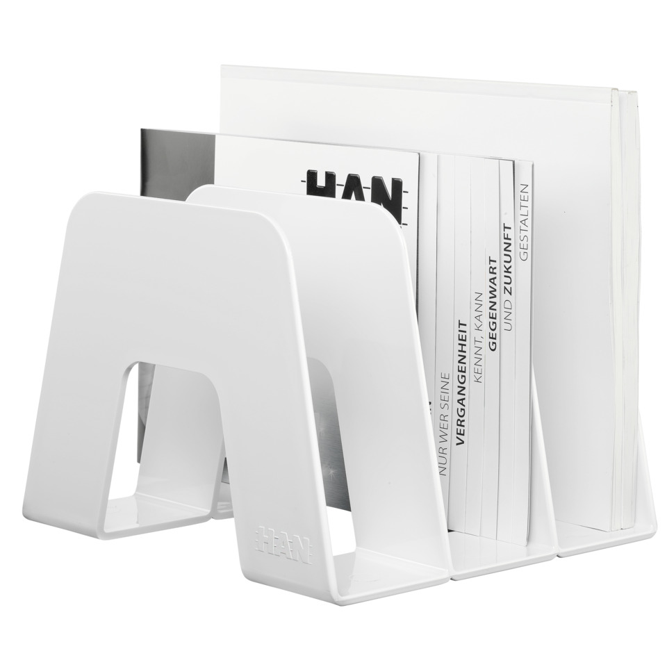 Magazinhalter, Documentshalter, A4-Ständer, Weiß, Schreibtisch-Organizer