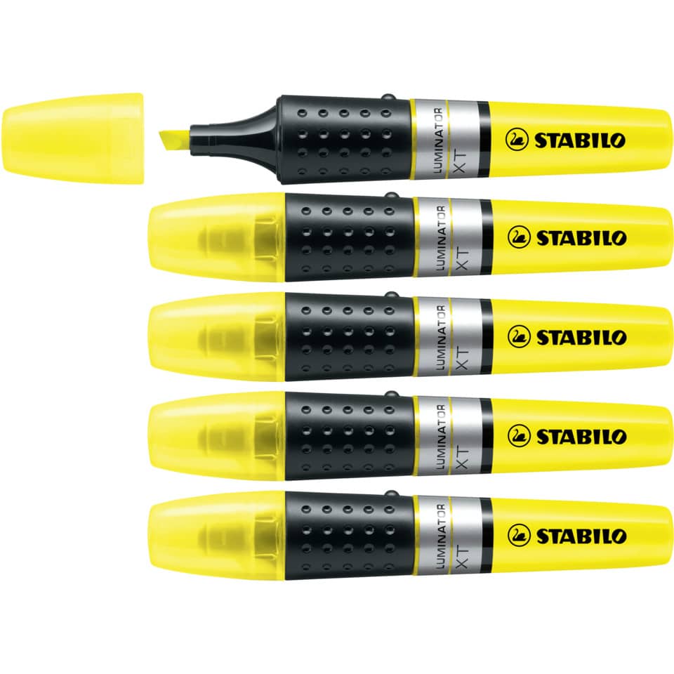 Stabilo Highlighter, Gelber Highlighter, Marker Set, Textmarker, Kassenschreiber
