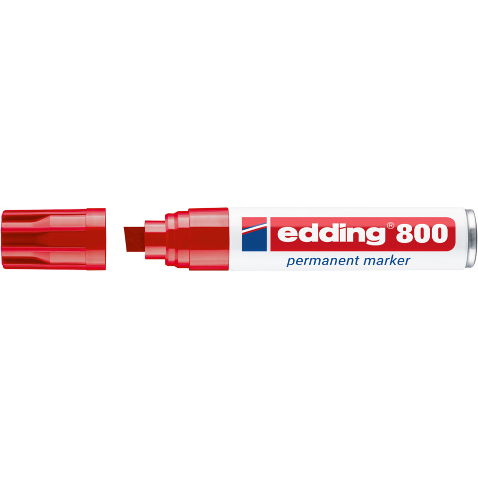 Permanentmarker, Roter Marker, Schneide Spitze, Edding 800, Markerstift