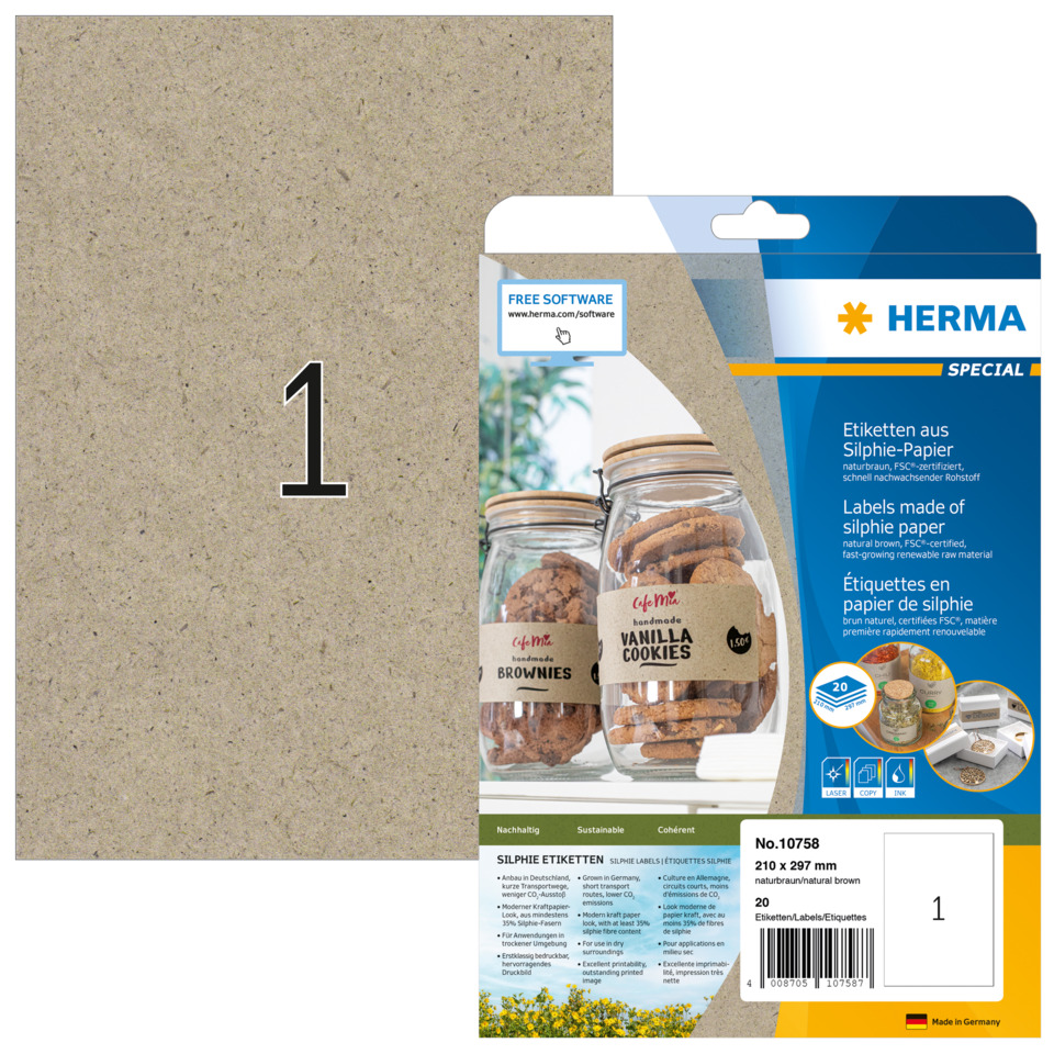 papieretikett, silphie-papier, etiketten, labels, cookies