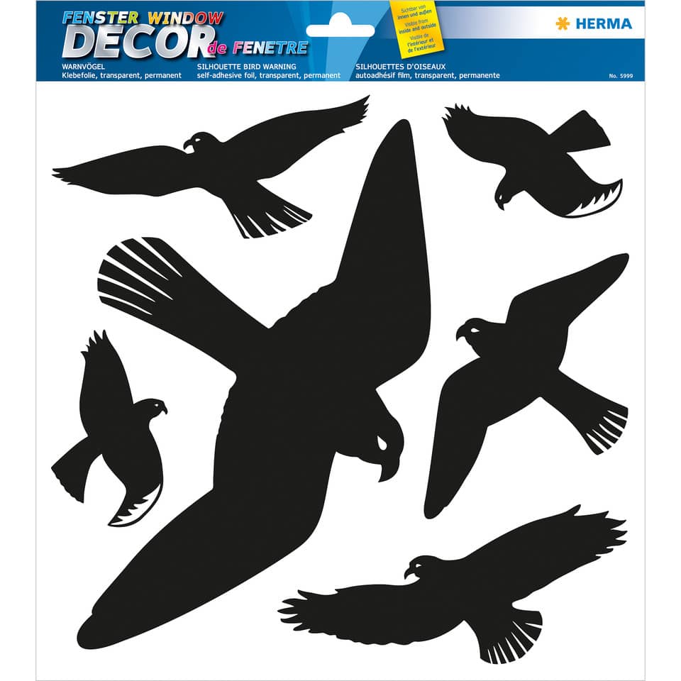 Vogelsilhouette, Schablone, Dekovlies, Flugvögel, Silhouette