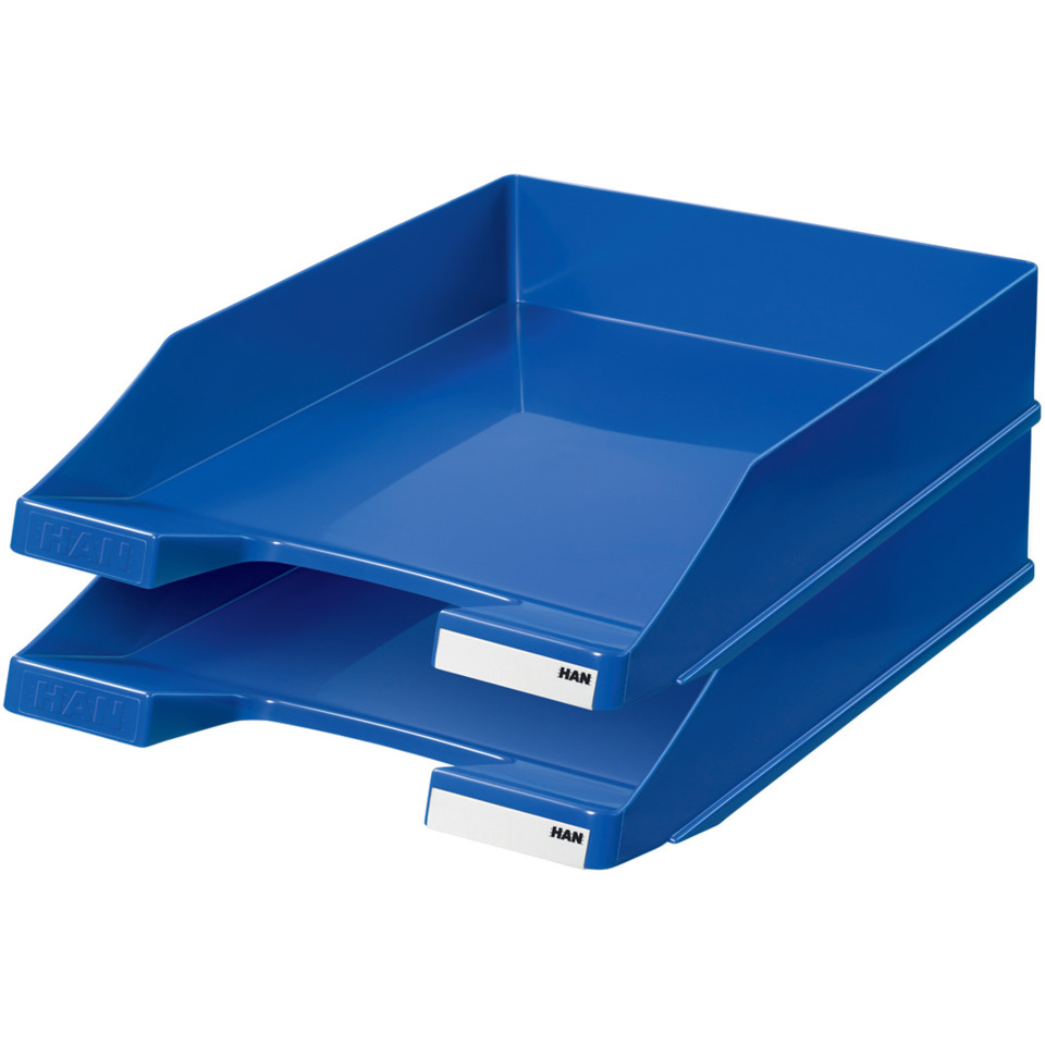 Organizer, Desk tray, Tray organizer, Blue color, Stackable