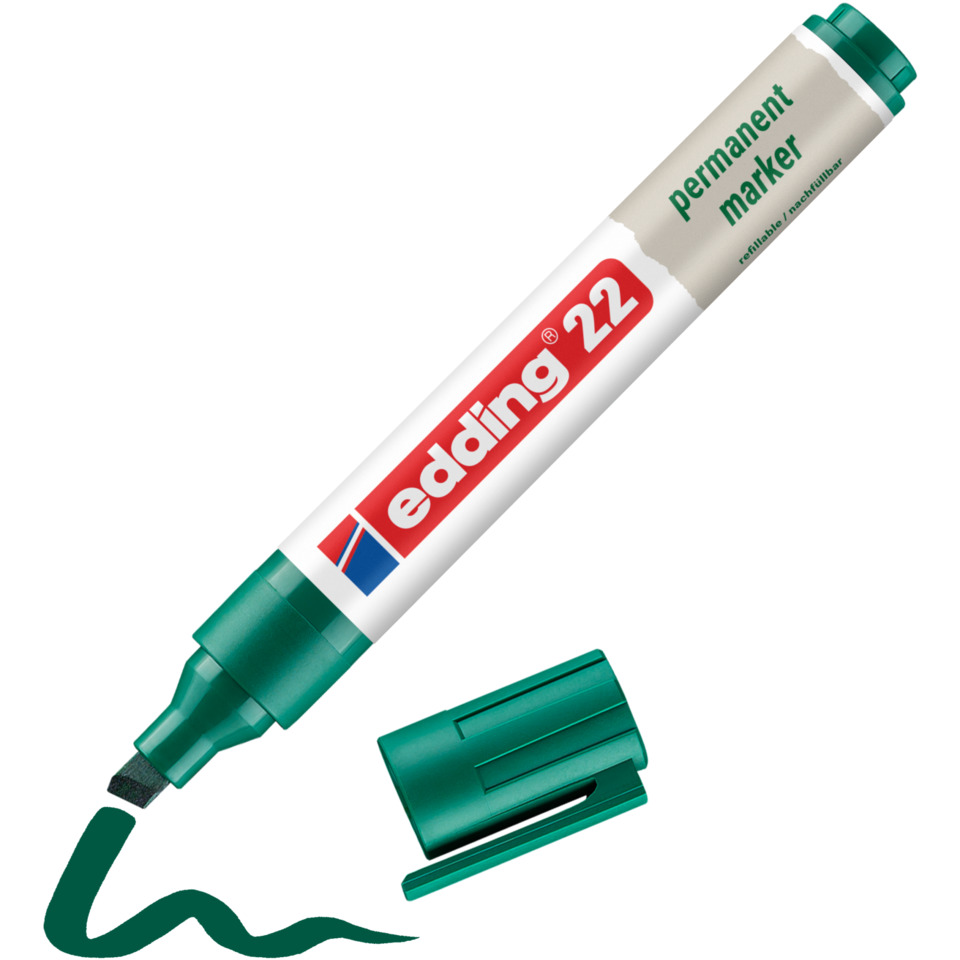 Permanentmarker, Marker, Filmarker, Grün, Feiner Strich