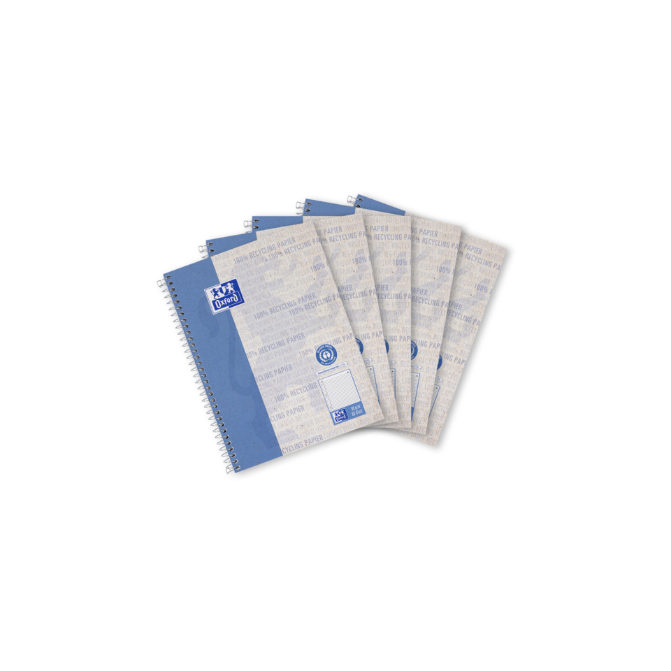Notizen, Spiralbindung, Blau, Paket, Recyclingpapier