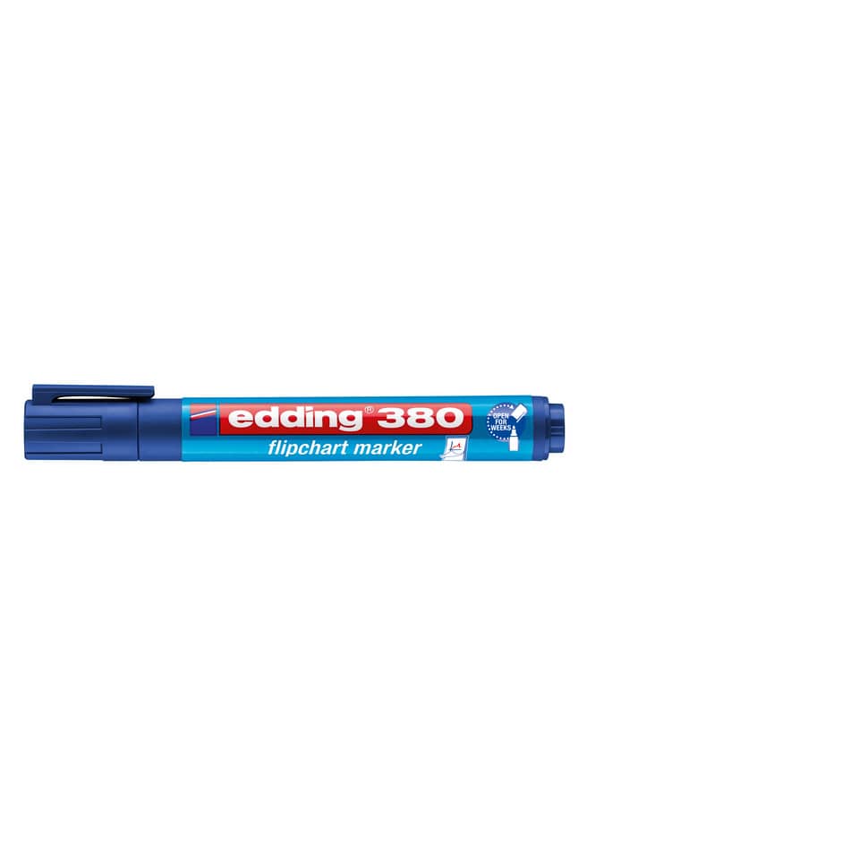 Flipchartmarker 380, 1,5-3mm, Rundspitze, blau EDDING 4-380003