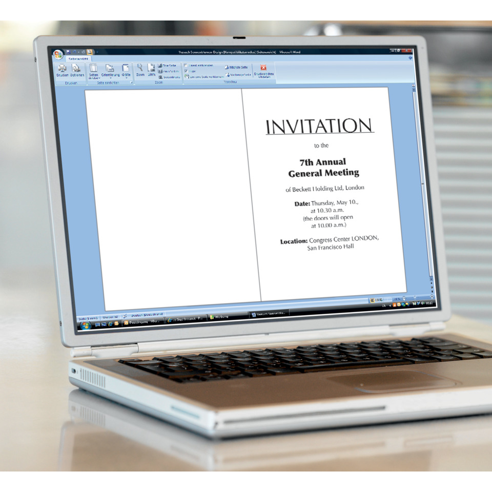 laptop, notebook, open, screen, invitation, laptop, notebook, screen, document, invitation