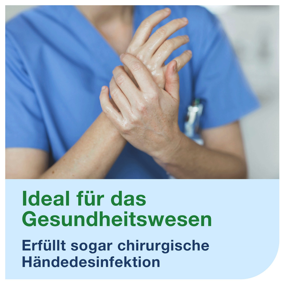 Handschuhe, Hände waschen, medizinisches Personal, Händehygiene, blauer Kittel