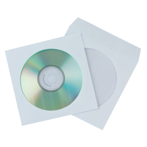 CD-Hüllen Papier, 50 Stück Q-CONNECT KF02206