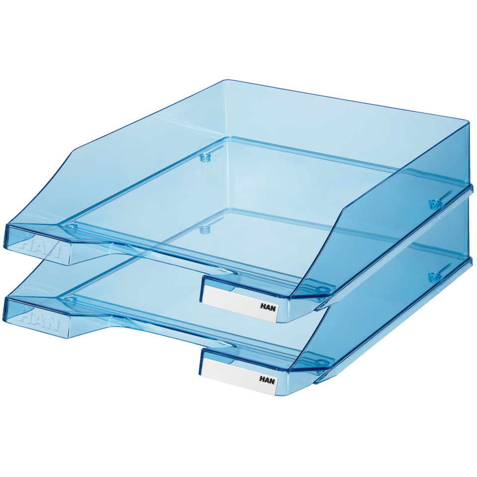Ablagekorb, Schubladenablage, Tischorganizer, Organizer, transparent/blau