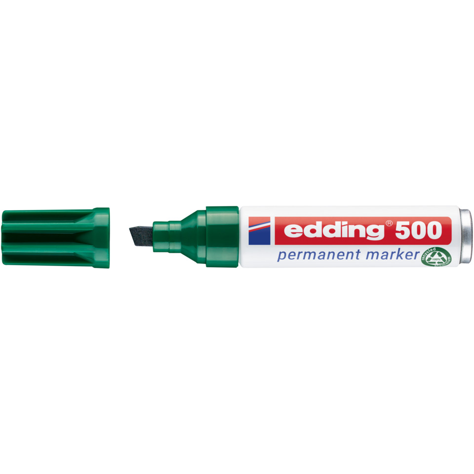 Permanentmarker, Marker, Grün, Kunststoffspitze, Edding 500