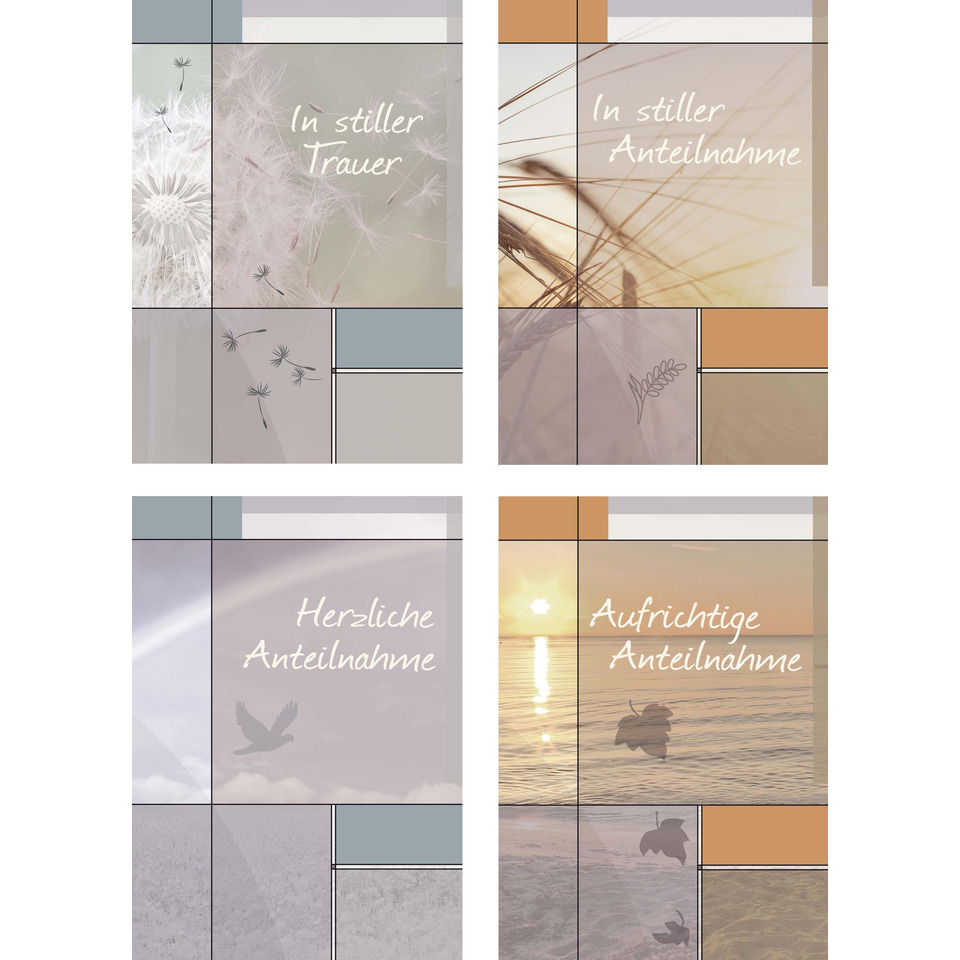 Grabschrift Card, Trauerkarte, Danksagungskarte, Blumenmuster, Danksagung
