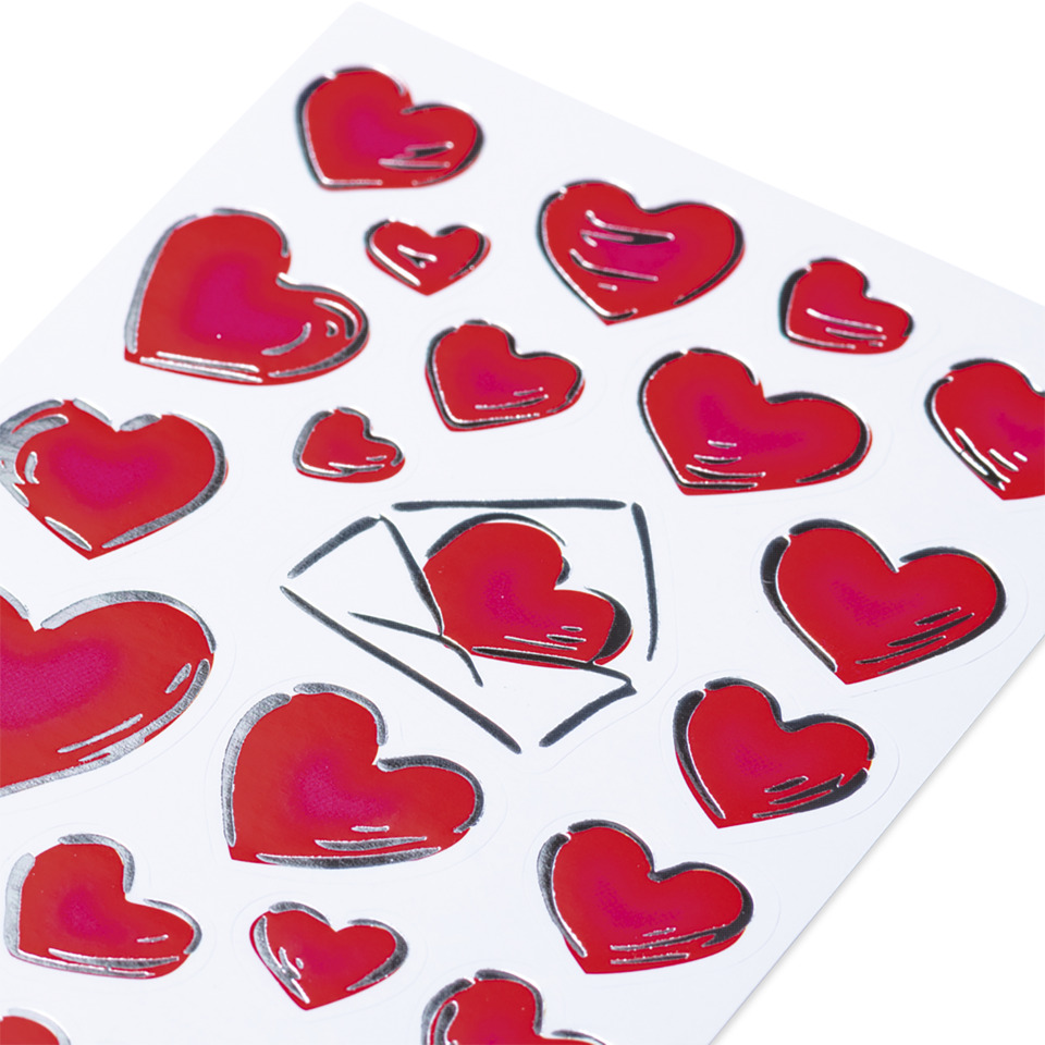 herz, herzSticker, aufkleber, rot, gemuster