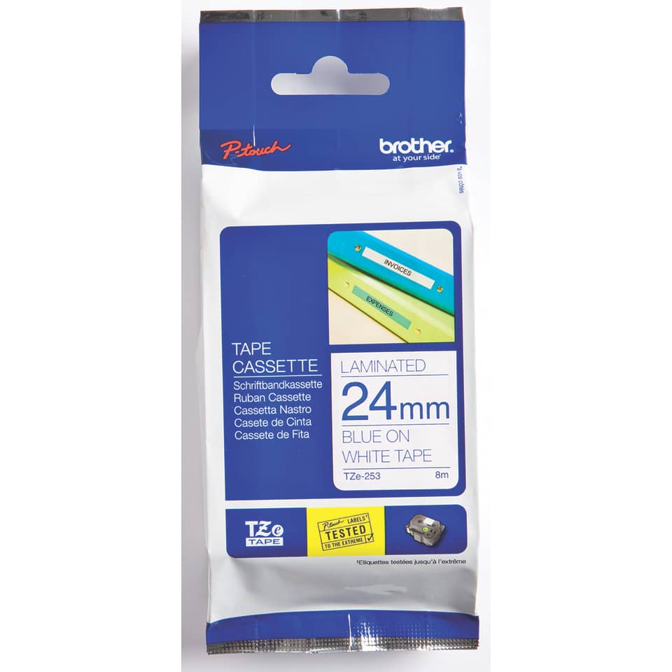 Tape, Kassette, 24mm, blau, weiß