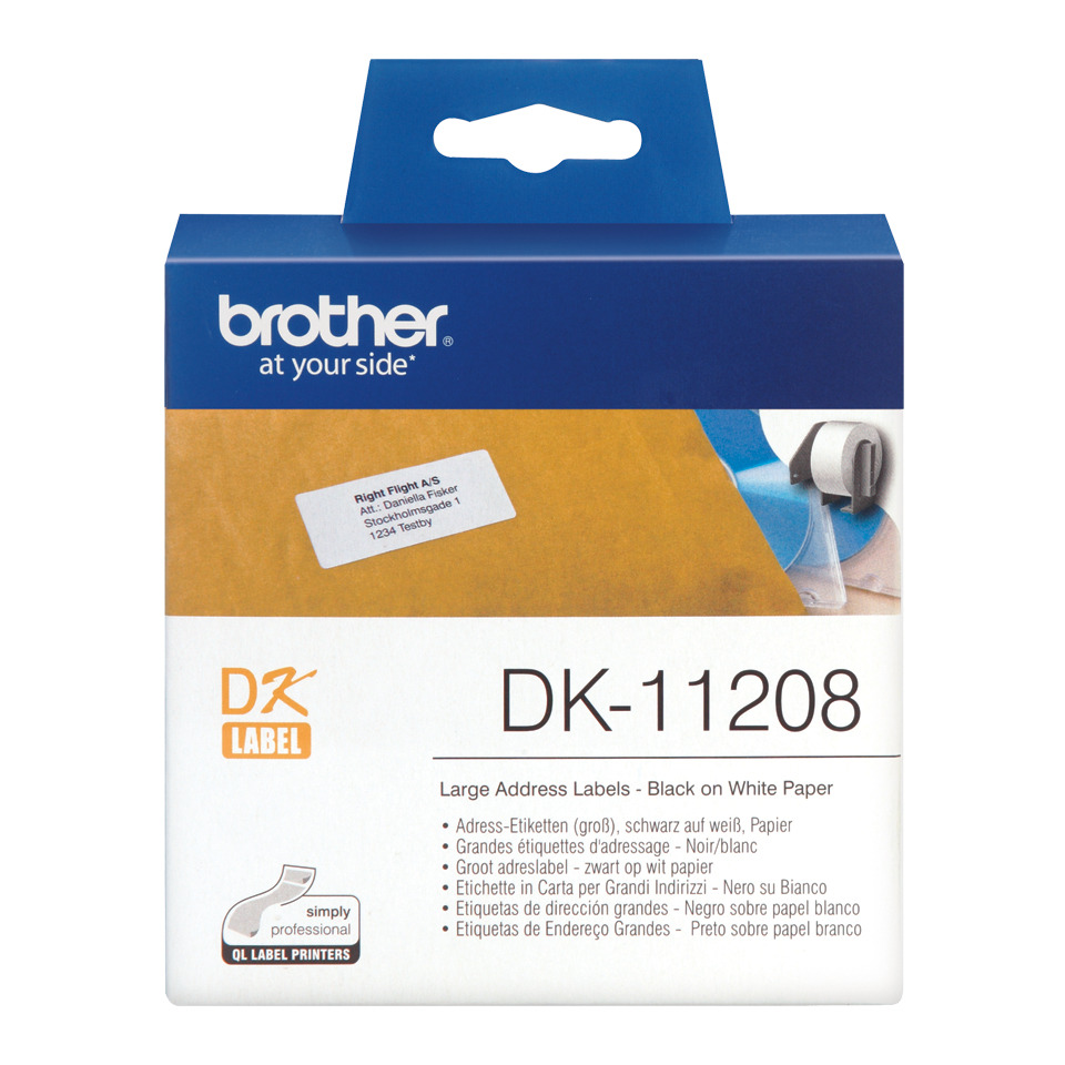 DK-1208, AdresseEtiketten, Label, Papier, Brother