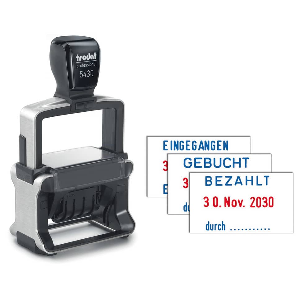 Datumstempel mit Lagertext Professional, 4mm, schwarz TRODAT 5430L
