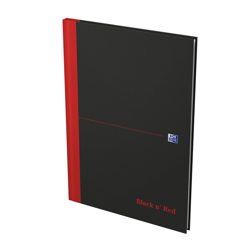 Notizbuch, Hardcover, Schwarz, Rot, Black n' Red