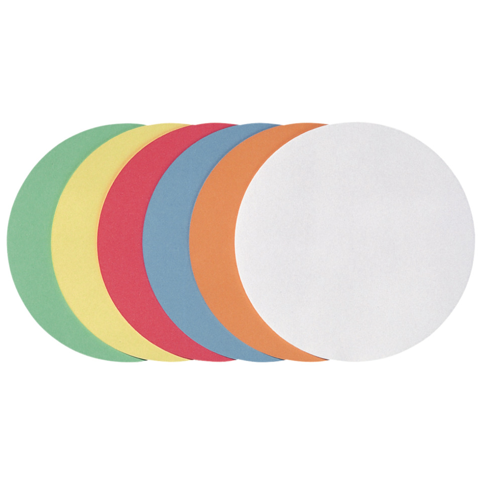 buntes kartenpad, abdeckunterlage, buntes sammelpapier, runde farbige scheiben