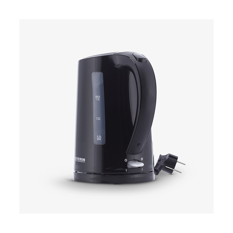 Kesselwasserkocher, Wasserkocher, Küchengerät, 1.5L Kapazität, schwarz