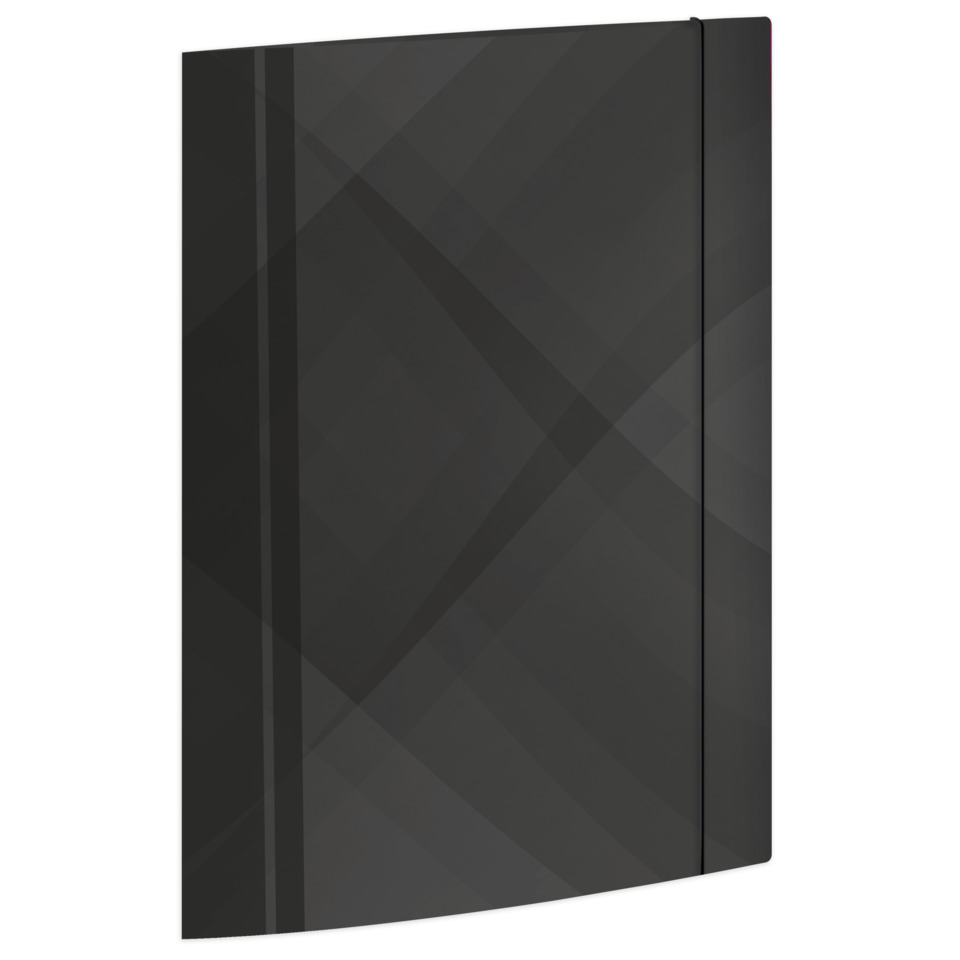 notebook, cover, schwarz, geometrisches muster, elastischer band