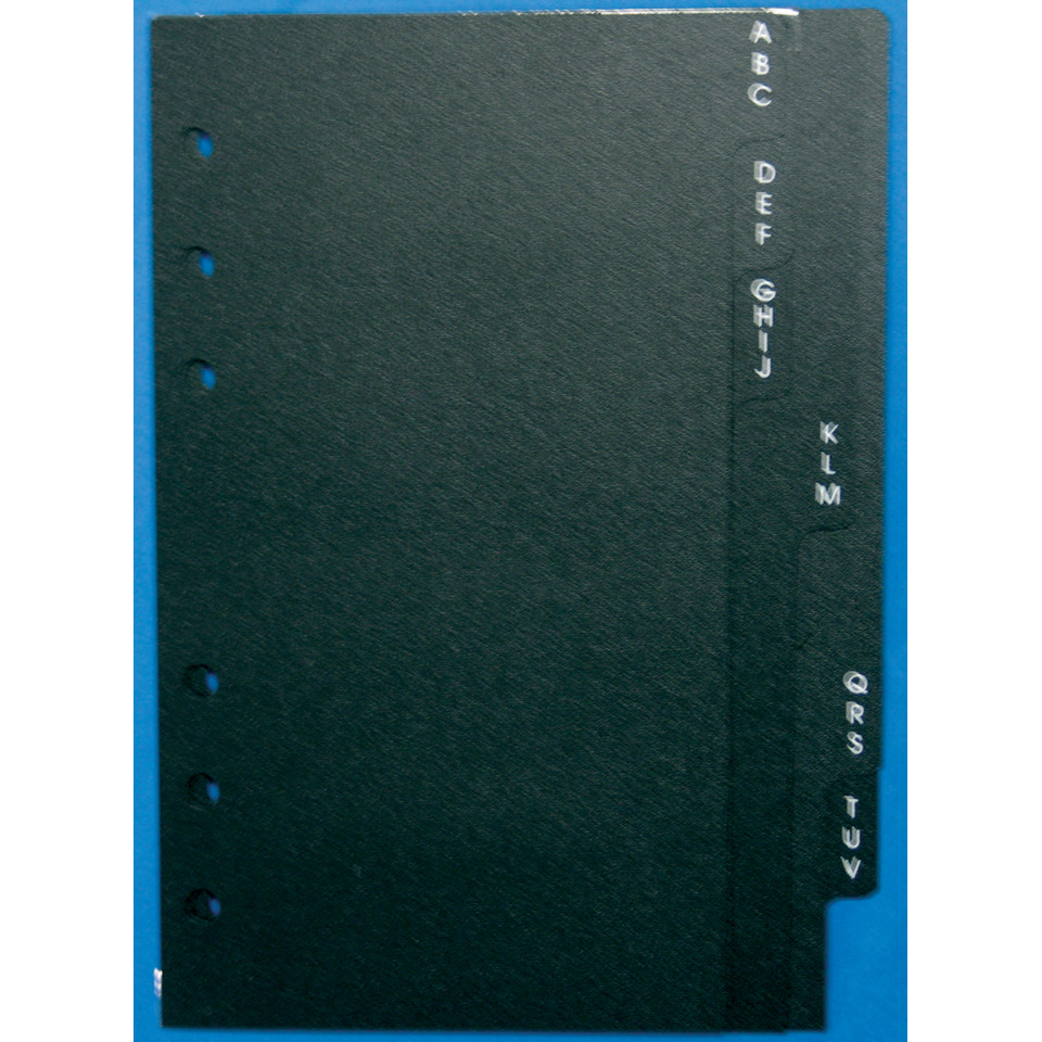 Ringbinder, Schwarz, Indexkartenhalter, Kunststoffblatt, Alphabetbuchstabe