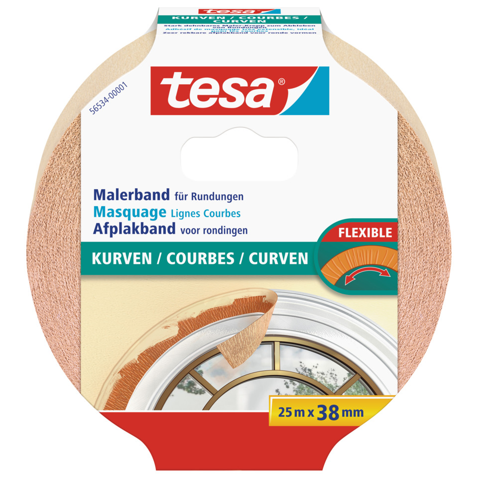 Malerband, Abklebeband, Rundungen, Fensterdekoration, Flexibles Band