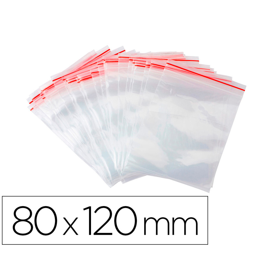 ziplock bags, plastic bags, transparent, resealable, 80x120mm