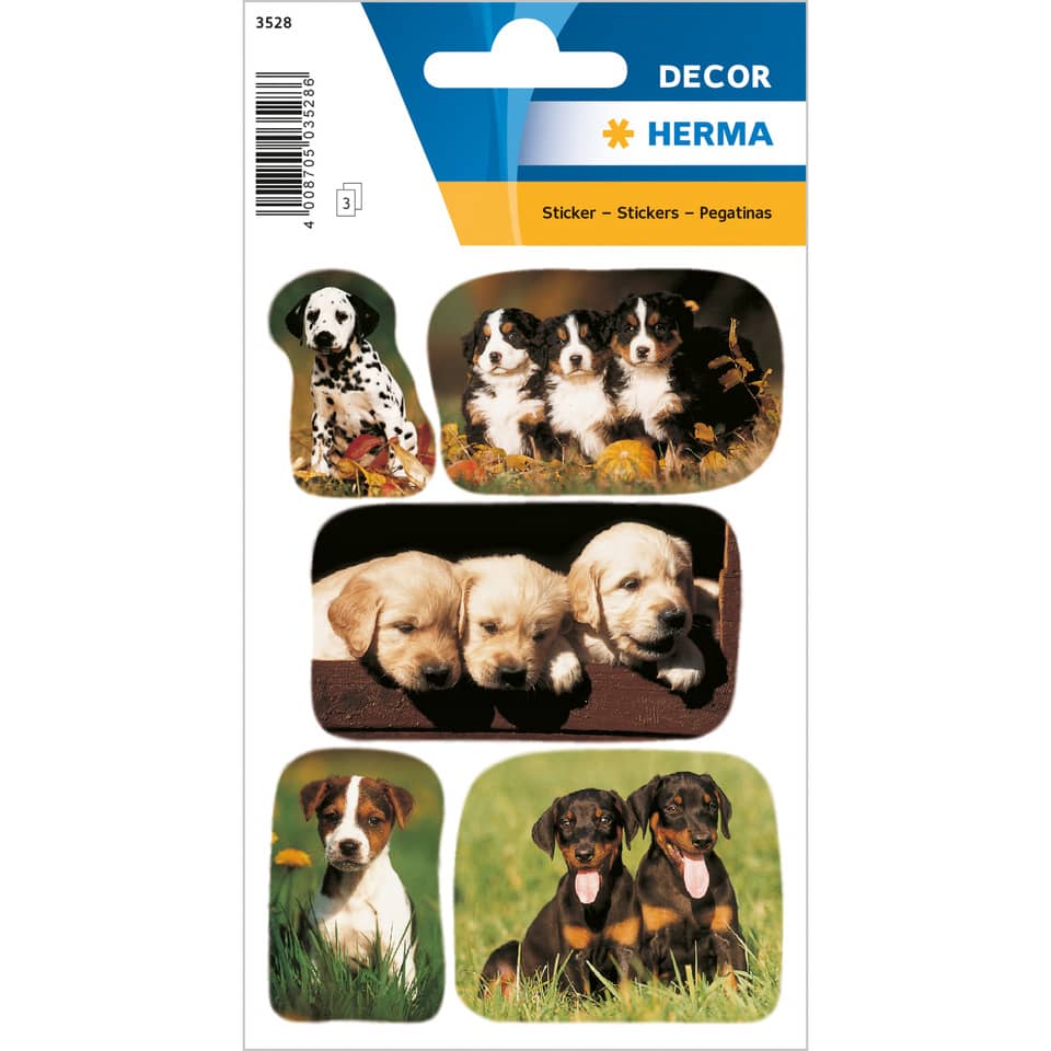 Hunde, Welpen, Tierstickers, Tieraufkleber, Tierbilder