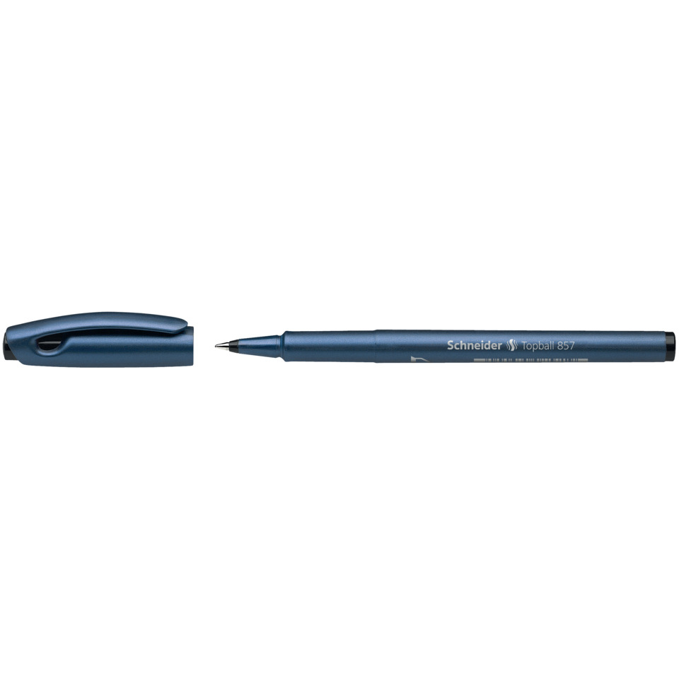 Kugelschreiber, blauer Stift, nachfüllbar, Spitze, Schneider Topball 857