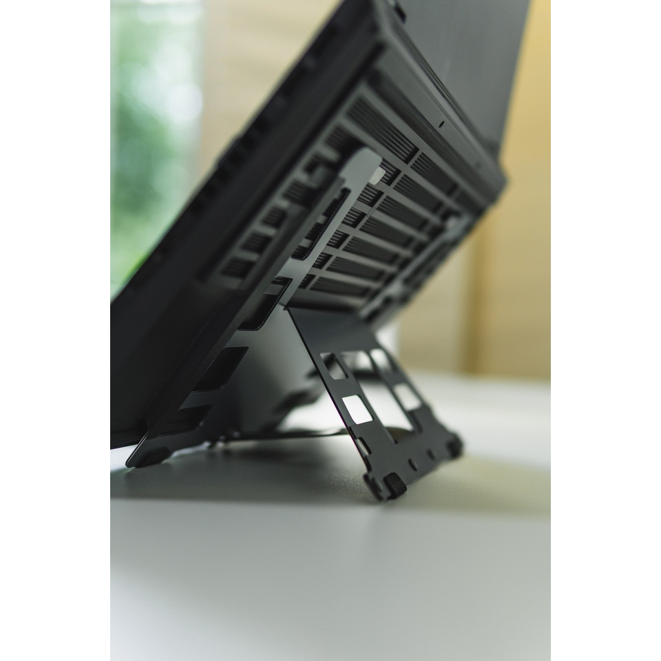 Laptopständer, Laptopzubehör, Belüfteter Ständer, Metallisch, Schreibtisch-Setup