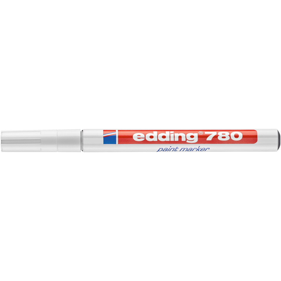 marker paint, weißer marker, rote beschriftung, edding 780, Marker Spitze, Farbmarkier, Kunststoffmarker, roter Marker, Doppelkapp, edging 780