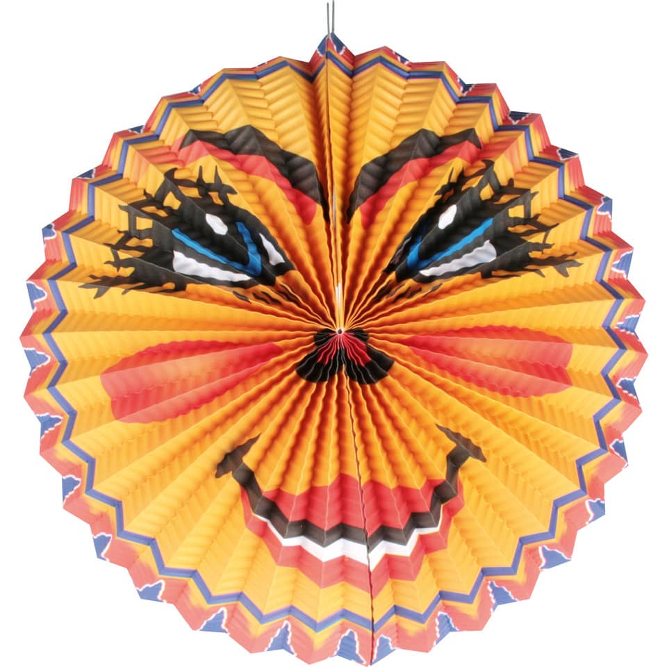 paper lantern, fiesta decor, party lantern, orange scarf, zigzag edge