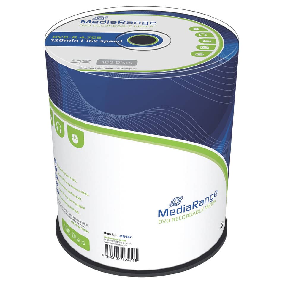 DVD, Verpackung, 1000 Discs, Medierange, HD