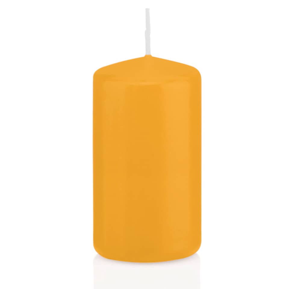 Kuchenkerze, Sonnenfarbe, Wachs, Stumpenkerze, einfarbig