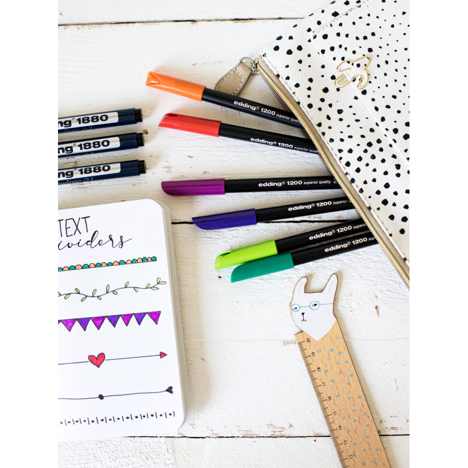 Filzmarker, Marker, Stifte, Kollektion, Notizbuch, Kugelschreiber, Marker, Stickerbinde, Notizbuch, Maßstab