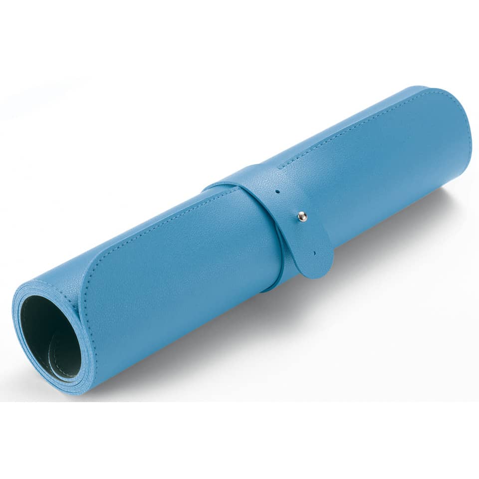 Schutzhülle, Roll-up, Hülle, Leder, Blau