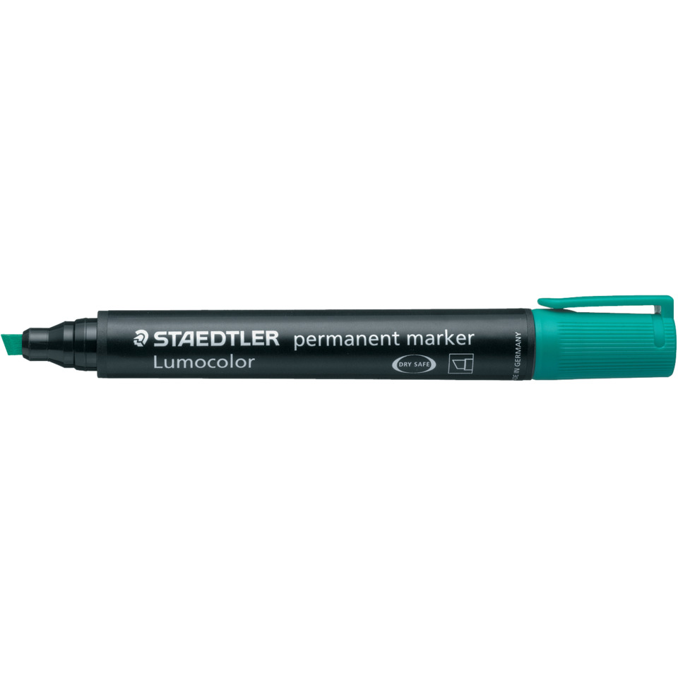 Permanentmarker, LumoColor, Staedtler, grüner marker, Kappenverschluss