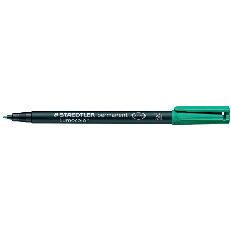 Lumencolor, Permanentmarker, Grüner Marker, Feiner Filzstift, Staedtler, Textmarker, Fineliner, Mitnehmer, Lumocolor, Grün