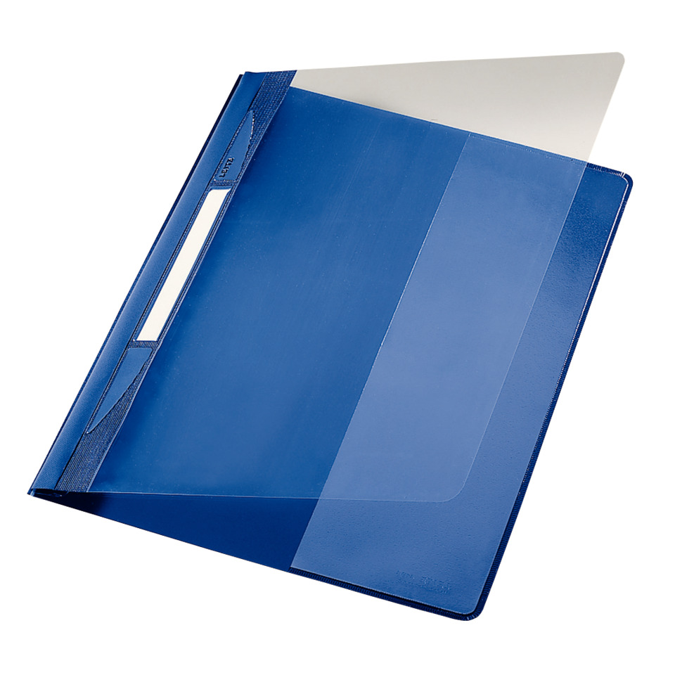 Ordner, A4-Format, Kunstleder, Blau, Schuber, Ordner, Aktenordner, Kunststoff, Blau, Pockets/Schlitze