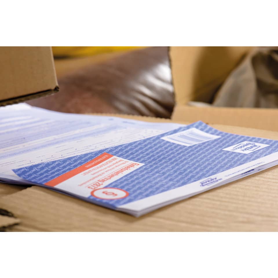 Kartenumschlag, Briefumschlag, Kontaktformular, Schutzfolie, Blaue Verpackung