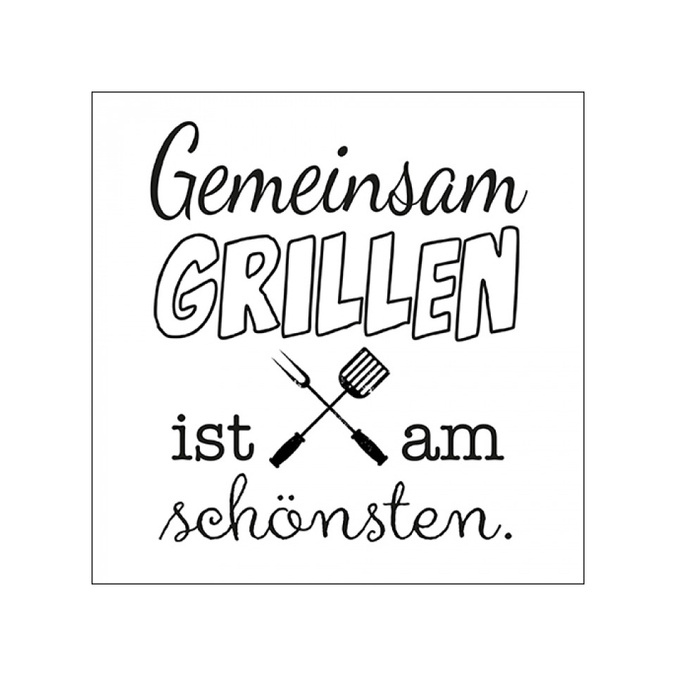 Grillen, Grillutensil, Zitat, Kochspruch, Dekor