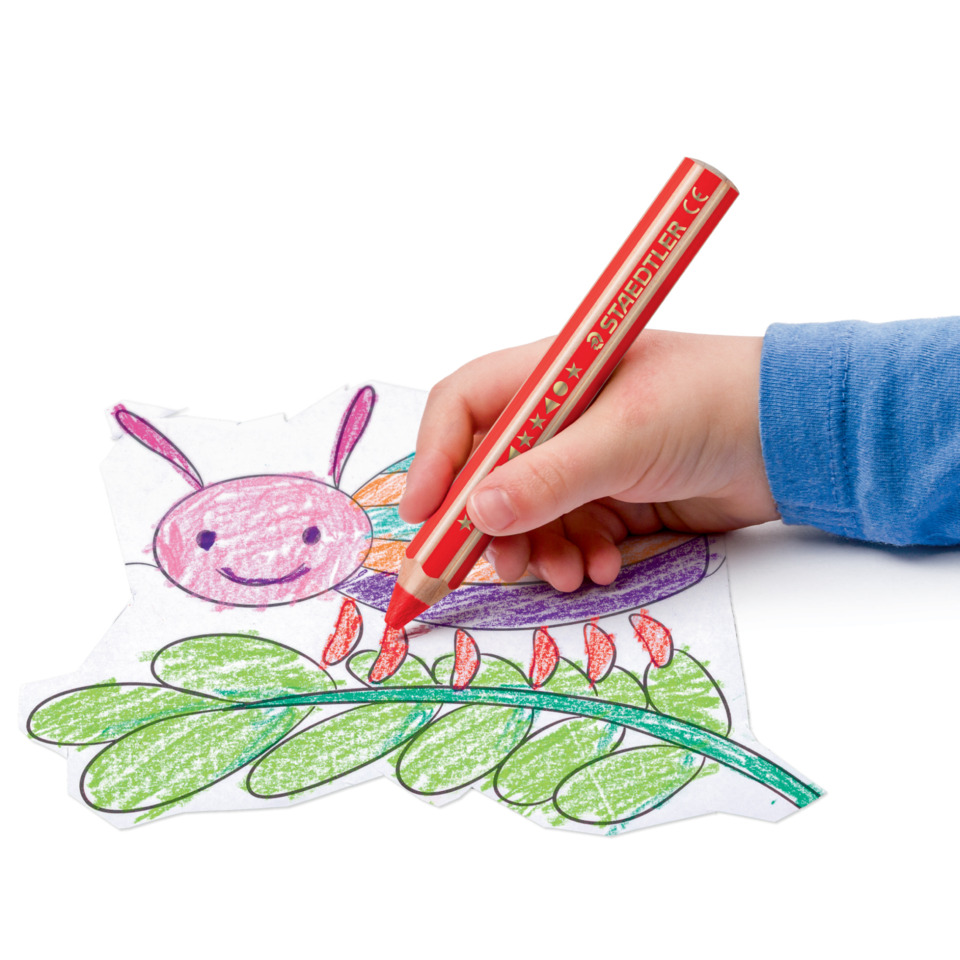Kinderzeichnung, Ausmalbild, Buntstift, Schmetterling, Kleckszeichnung