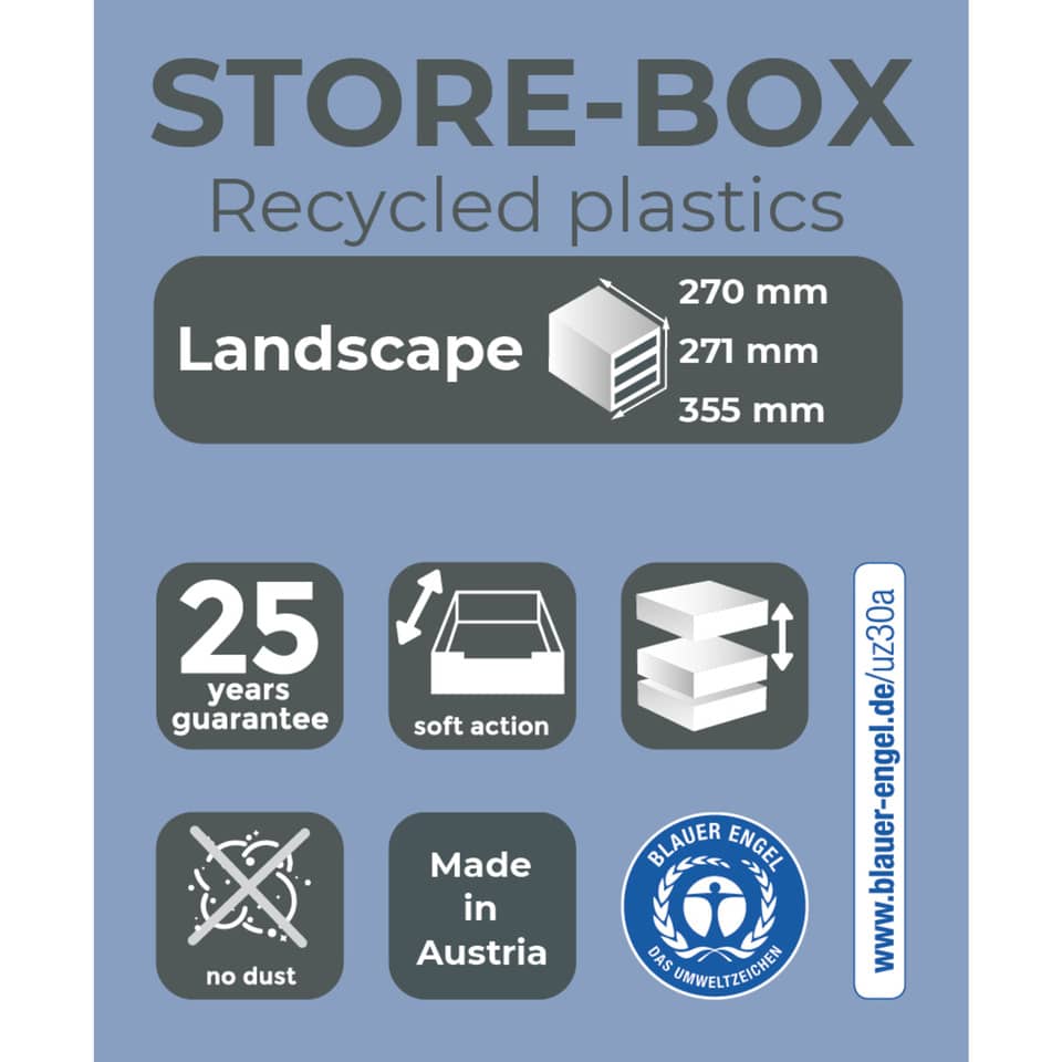 landscape, recycled plastics, box, 25 years, made in austria