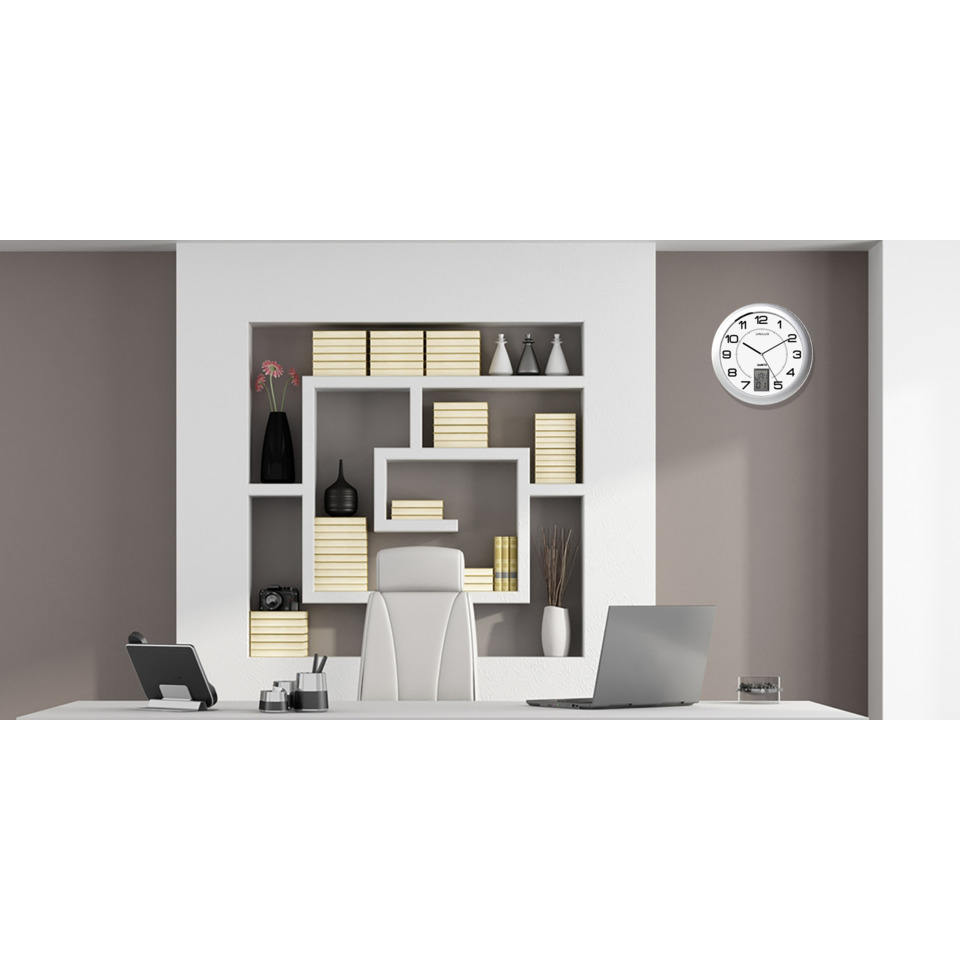office, desk, bookcase, shelf, clock, Schreibtisch, Büro, Regal, Uhr, Laptop