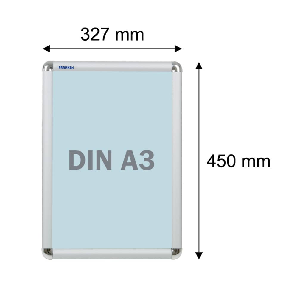 DIN A3, Poster, Rahmen, Aluminiumrahmen, blaues Papier