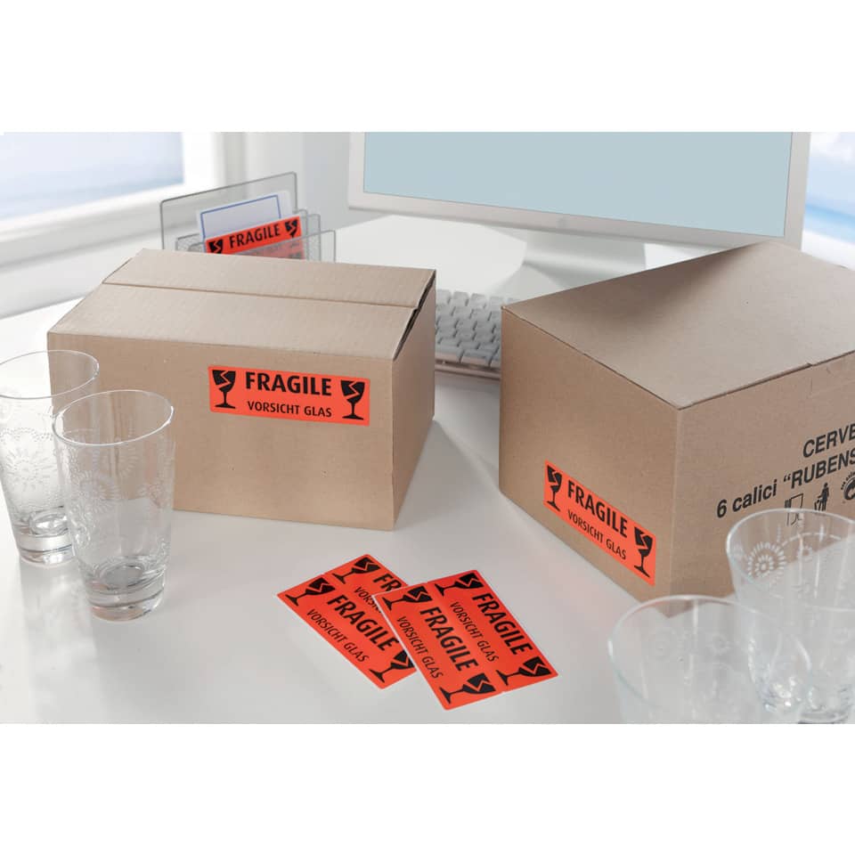 Paket, zerbrechlich, Glas, Schachtel, Versandlabel