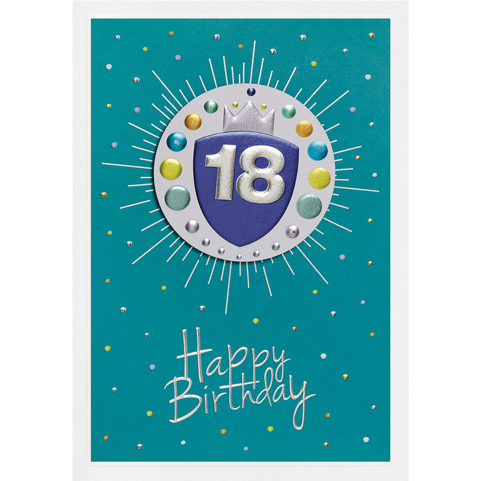 birthday, karte, 18., schild, konfetti
