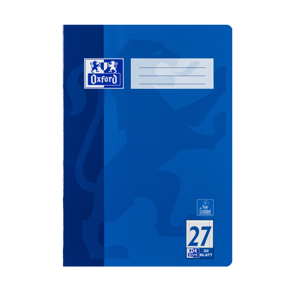 Notizbuch, blau, Oxford, Ausstattung, 27 Blätter