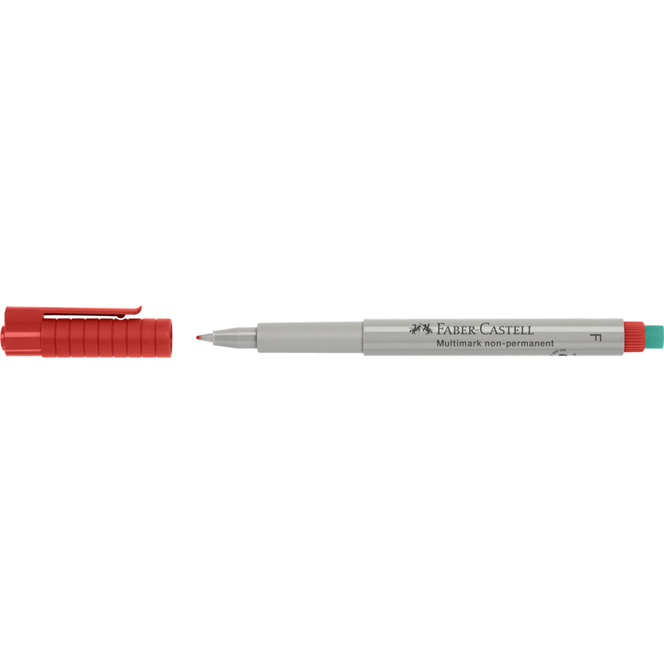 Multimark pen, Marker, Permanent marker, Faber-Castell, red cap